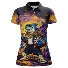 Load image into Gallery viewer, Custom Funny Shark Dart Shirts for Women Darts Team Jerseys Dart Tournament Polo &amp; 1/4 Zip NNT136