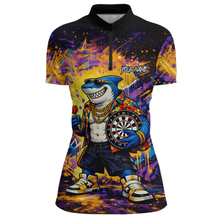 Load image into Gallery viewer, Custom Funny Shark Dart Shirts for Women Darts Team Jerseys Dart Tournament Polo &amp; 1/4 Zip NNT136