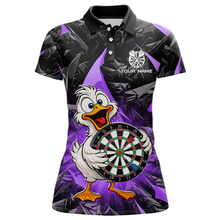 Load image into Gallery viewer, Custom Purple Duck Funny Dart Shirt Dart Team Jersey for Women Dartboard Polo &amp; 1/4Zip NNT167