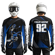 Load image into Gallery viewer, Personalized Blue Motocross Shirts Racing Jersey Dirt Bike Jersey Kid Men Women UPF30+ DNT14