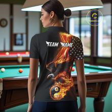 Load image into Gallery viewer, Custom US Eagle 8 9 Ball Billiard Yin Yang Shirts for Women Billiard Team Shirts Billiard League Polo &amp; 1/4 Zip NNT90