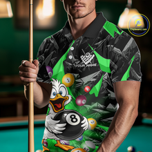 Load image into Gallery viewer, Custom Green Funny Duck 8 Ball Pool Shirts Billiard Shirt for Men Billiard Team Jersey League NNT172