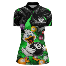 Load image into Gallery viewer, Custom Green Funny Duck 8 Ball Pool Shirts Billiard Shirt for Women Billiard Team Jersey League NNT172