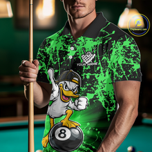 Load image into Gallery viewer, Custom Green Funny Duck Billiard Shirt for Men Billiard Team Jersey League 8 Ball Pool Shirts NNT171