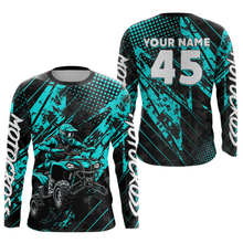 Load image into Gallery viewer, Custom Turquoise ATV Motocross Shirts Kid Men Women Off-Road Quad Bike Shirt UPF30+ DNT61