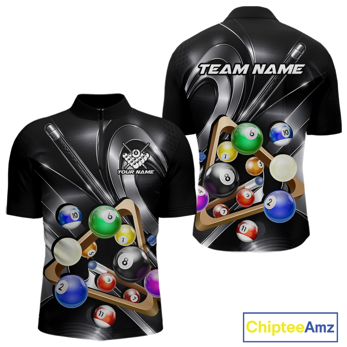 Custom Ball Pool Shirts Grey Billiard Shirt for Men Billiard Team Jersey Billiard League NNT180