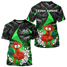 Load image into Gallery viewer, Custom Green Chicken Bowling Shirts for Men Women Bowling Uniform Bowling Team Shirts HNT138