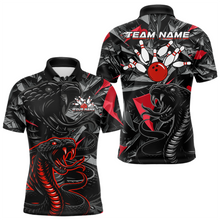 Load image into Gallery viewer, Custom Red Cobra Snake Bowling Jersey for Men Bowling Team Shirts Bowling Uniform Polo &amp; 1/4 Zip HNT137