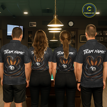 Load image into Gallery viewer, Custom Black Cobra Snake 8 Ball Billiard Shirt for Men Billiard Team Jersey Billiard League NNT188