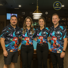 Load image into Gallery viewer, Custom Turquoise Funny Chicken 8 Ball &amp; 9 Ball Billiard Shirt for Women Billiard Team Jerseys NNT190