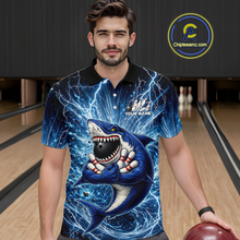 Load image into Gallery viewer, Custom Flame Shake Bowling Jersey for Men Polo &amp; 1/4 Zip Bowling Team Shirts HNT223