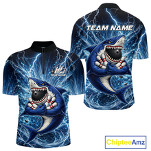 Load image into Gallery viewer, Custom Flame Shake Bowling Jersey for Men Polo &amp; 1/4 Zip Bowling Team Shirts HNT223