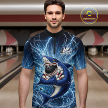 Load image into Gallery viewer, Custom Flame Shake Bowling Jersey for Men Polo &amp; 1/4 Zip Bowling Team Shirts HNT223