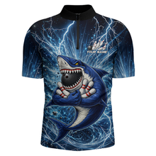 Load image into Gallery viewer, Custom Flame Shake Bowling Jersey for Men Polo &amp; 1/4 Zip Bowling Team Shirts HNT223