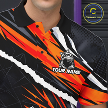 Load image into Gallery viewer, Custom Orange Raccoon Funny Bowling Jersey for Men Bowling Team Shirts Polo &amp; 1/4 Zip HNT247