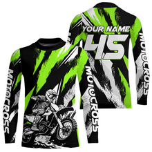 Load image into Gallery viewer, Green Youth Motocross Shirts MX Racing Custom Dirt Bike Shirts Kid Men Women UPF30+ DNT33