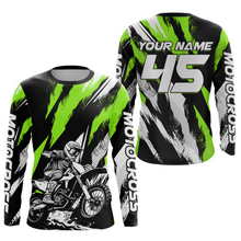 Load image into Gallery viewer, Green Youth Motocross Shirts MX Racing Custom Dirt Bike Shirts Kid Men Women UPF30+ DNT33