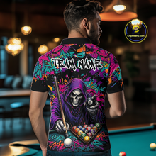 Load image into Gallery viewer, Custom Graffiti Grim Reaper 8 Ball Billiard Shirt for Men Billiard Team Jersey Billiard League NNT186