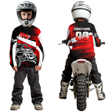 Load image into Gallery viewer, Personalized Red UTV Off-Road Shirts UTV Motocross Racing Shirt Kid Men Women UPF30+ DNT90