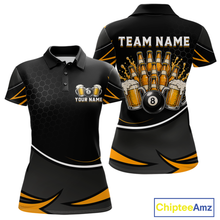 Load image into Gallery viewer, Custom Beer 8 Ball Billiard Shirt for Women Billiard Team Jersey Billiard League Billiard Uniform NNT187