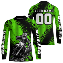 Load image into Gallery viewer, Custom Green MX Off Road Racing Shirts Kid Men Women Youth Motocross Shirts UPF30+ DNT36