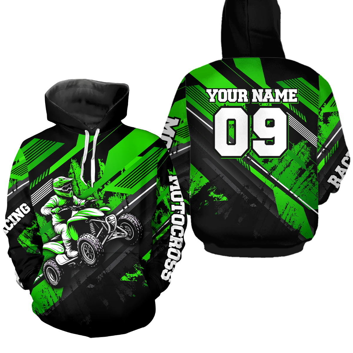 Youth ATV Motocross Hoodie Custom Off-Road Quad Bike Hoodie for Kid Men Women HOT06