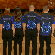 Load image into Gallery viewer, Custom Thunder Wolf Bowling Jersey for Women Bowling Uniform Polo &amp;1/4 Zip Bowling Team Shirts HNT250