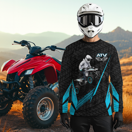 Personalized ATV Motocross Jersey For Adult & Kids UPF30+ Custom Quad Bike Shirt Off-Road ATV MX Racing NHN013