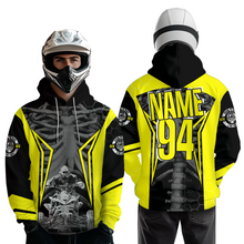 Load image into Gallery viewer, Personalized Yellow Atv Motocross Hoodie Custom Name &amp; Number Quad Bike Rider Racing Shirt For Men Women  NHN002
