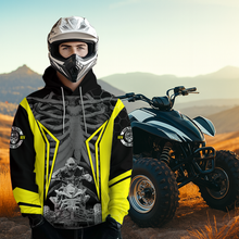 Load image into Gallery viewer, Personalized Yellow Atv Motocross Hoodie Custom Name &amp; Number Quad Bike Rider Racing Shirt For Men Women  NHN002