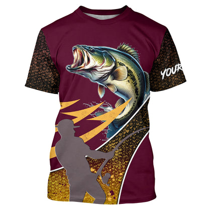 Bass Fishing Hook Jerseys Fisherman Performance Custom Name Fishing UV Shirts TTN04