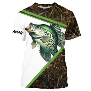 Crappie Fishing camo jerseys customize name long sleeves shirts - gift for Fishing lovers TTN44