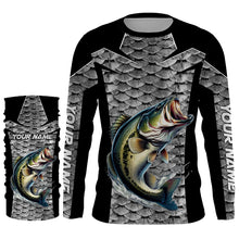 Load image into Gallery viewer, Personalized Bass Fishing Jerseys, Bass Fishing scales Custom Long Sleeve Fishing tournament shirts TTN58