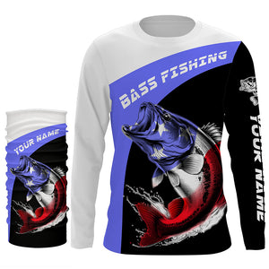 Bass Fishing American Flag Custom Name 3D shirt, Patriotic Bass Fishing jerseys for fisherman TTN48