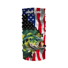 Load image into Gallery viewer, American Flag Bass Fishing Custom long sleeve Fishing Shirts for men, Bass Fishing jerseys TTV08