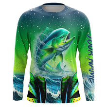 Load image into Gallery viewer, Mahi mahi Fishing Custom Name UV Protection Shirt, Personalized Mahi Mahi fishing jersey - TTV55