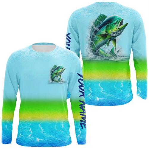 Mahi mahi (Dorado) Fishing Customize Name UV protection quick dry fishing shirts TTV47