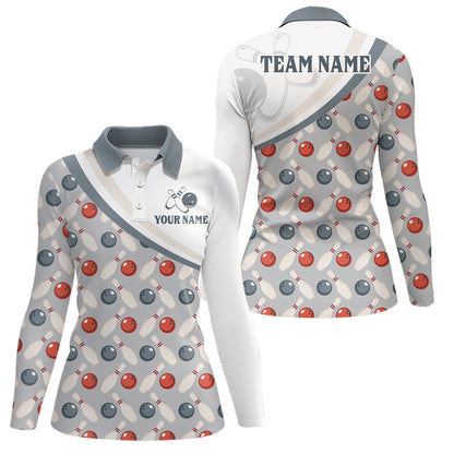 Personalized Bowling Shirt for Womens Custom Bowling Pattern Style Team Jersey Shirt YYD0029