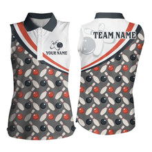 Load image into Gallery viewer, Personalized Bowling Sleeveless Shirt for Womens Custom Bowling Pattern Style Team Jersey Shirt YYD0029