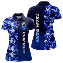 Load image into Gallery viewer, Bowling Shirt For Womens Custom Name Bowling Flame Lightning Team Jersey Shirt YYD0030