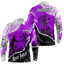 Load image into Gallery viewer, Disc Golf Abstract Grunge Mens Disc Golf Polo Shirt Custom Name And Number Disc Golf Gifts For Men YYD0036