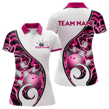 Load image into Gallery viewer, Custom Bowling Team Polo Shirts for Women - Personalized Abstract Bowling Jersey YYD0079