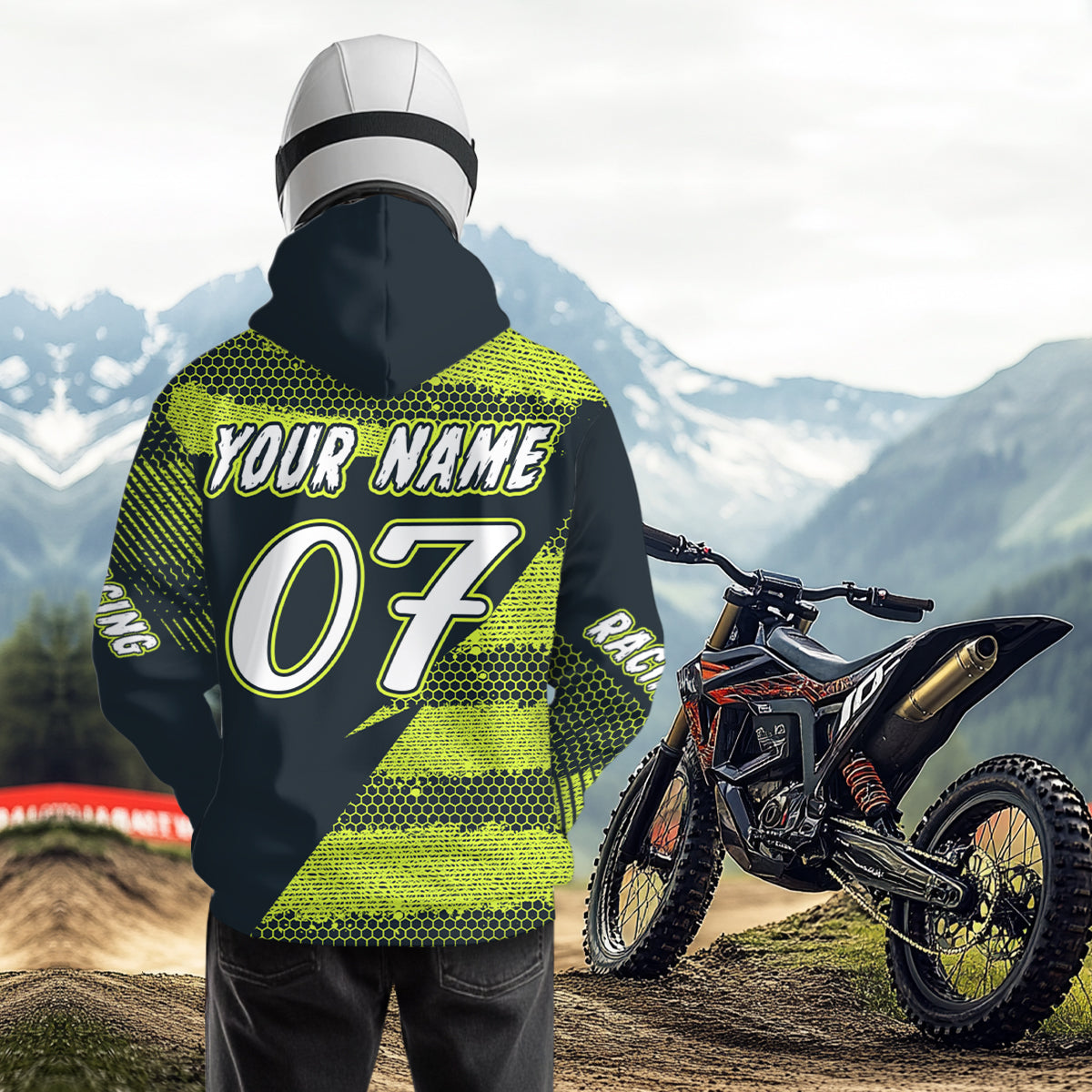 Personalized ATV Motocross Hoodie Adult Men Women Quad Shirt ATV Riding Hoodie MHATV14