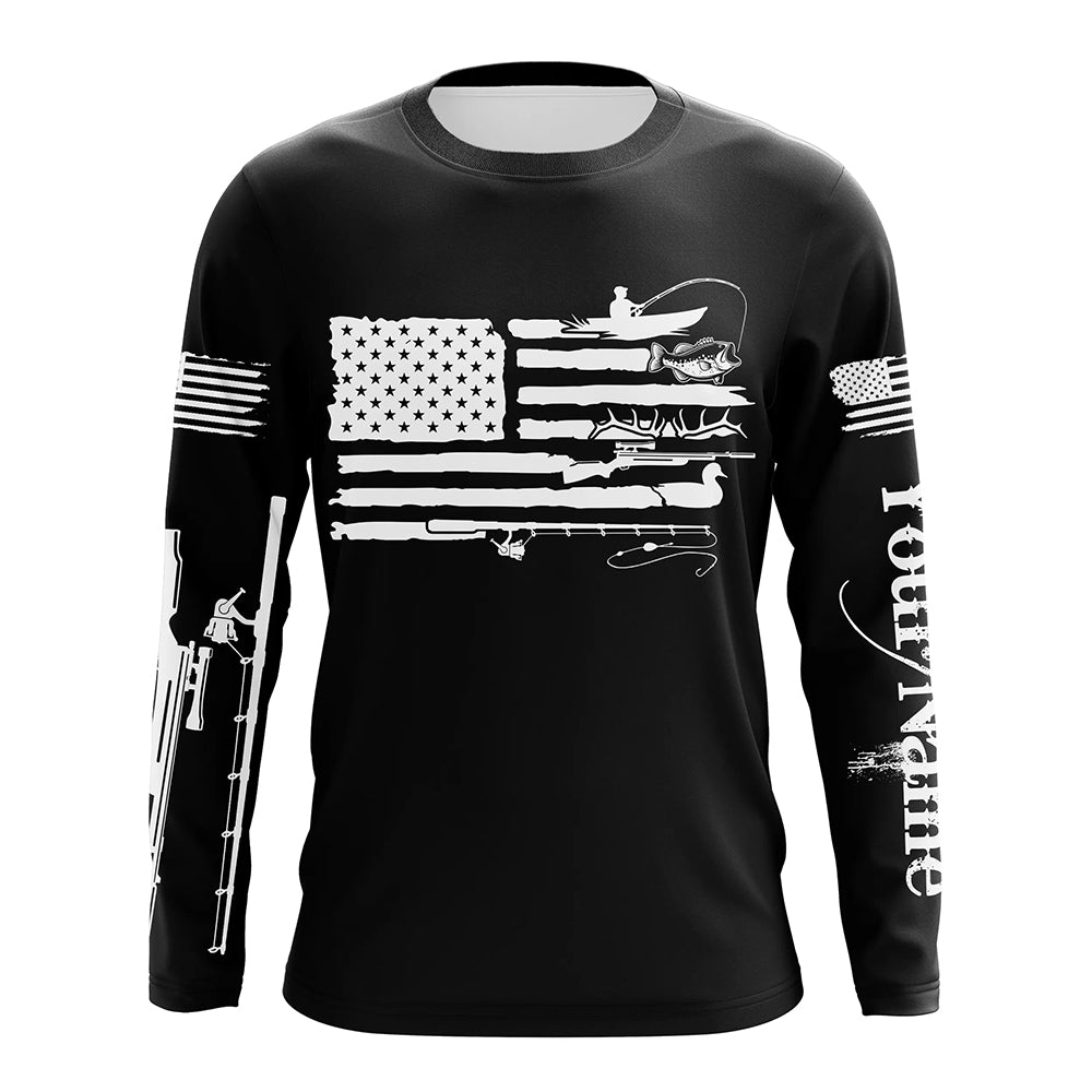 American Flag UV Protection Fishing Hunting Shirt For Fisherman Hunter A44