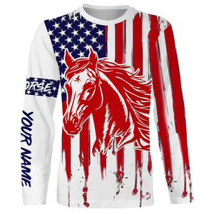 American Flag Patriotic Horse Shirt - A12