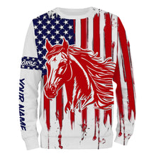 Load image into Gallery viewer, American Flag Patriotic Horse Shirt - A12