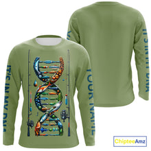 Load image into Gallery viewer, Fishing - It&#39;s in my DNA - UV protection fishing shirt for fisherman A72
