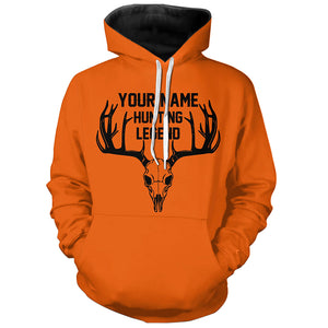 Deer Hunting Legend Personalized Custom Name Deer Skull Hunting Shirt For Hunters A46