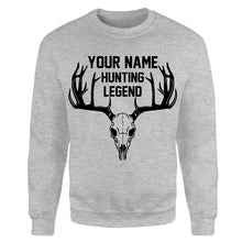 Load image into Gallery viewer, Deer Hunting Legend Personalized Custom Name Deer Skull Hunting Shirt For Hunters A46