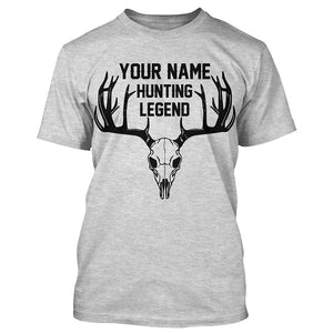 Deer Hunting Legend Personalized Custom Name Deer Skull Hunting Shirt For Hunters A46